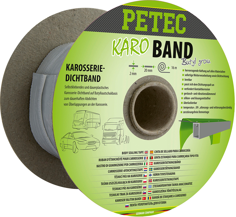 Karosseriedichtband grau 20mm x 16m | PETEC 87520